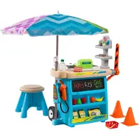 Step2 Stop & Go Market Kaufladen für Kinder inkl. Zubehör | Kaufmannsladen / Lebensmittelladen / Verkaufsstand mit Tankstelle / Zapfsäule | Spielzeug aus Kunststoff