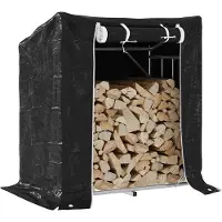 vidaXL Brennholzregal mit Regenschutz 101x61x110,5 cm Verzinkter Stahl