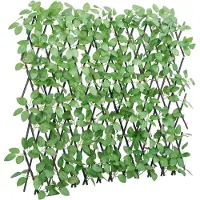 vidaXL Rankgitter mit Künstlichem Efeu Erweiterbar Grün 180x65 cm