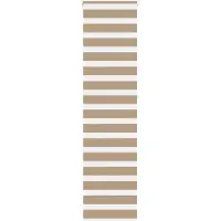 vidaXL Doppelrollo Sandbraun 55x230 cm Stoffbreite 50,9 cm Polyester