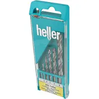 Heller HSS Turbo Holzbohrer, Rundschaft, Satz 5-teilig Durchmesser 3/4/5/6/8 mm
