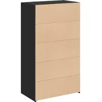 vidaXL Highboard Schwarz 70x41x124 cm Holzwerkstoff