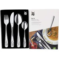 WMF Tiermotive Kinderbesteck-Set - 4-teilig - Schaufel (2x) + Messer + Gabel