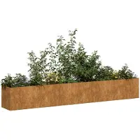 vidaXL Pflanzkübel Rostig 280x40x40 cm Wetterfester Stahl 860695