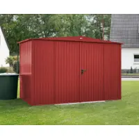 Hörmann Ecostar, Metall-Gerätehaus Trend mit Satteldach Typ 3, 324 x 248 cm, purpurrot, 7,2 m², 2-flüglige Tür