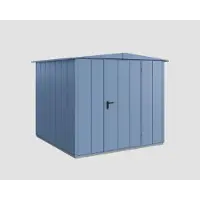 Hörmann Ecostar, Metall-Gerätehaus Elegant mit Satteldach Typ 2, 259 x 248 cm, taubenblau, 5,7 m², 1-flüglige Tür