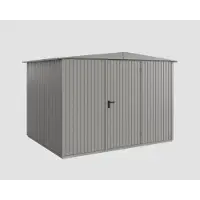 Hörmann Ecostar, Metall-Gerätehaus Trend mit Satteldach Typ 3, 324 x 248 cm, graualuminium, 7,2 m², 1-flüglige Tür