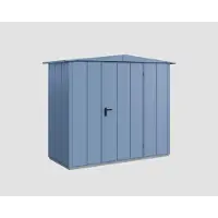 Hörmann Ecostar, Metall-Gerätehaus Elegant mit Satteldach Typ 1, 259 x 121 cm, taubenblau, 2,6 m², 1-flüglige Tür