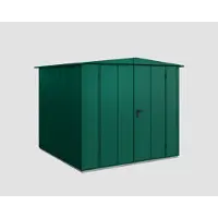 Hörmann Ecostar, Metall-Gerätehaus Elegant mit Satteldach Typ 2, 238 x 238 cm, moosgrün, 5,7 m², 2-flüglige Tür