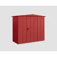 Hörmann Ecostar, Metall-Gerätehaus Elegant mit Satteldach Typ 1, 259 x 121 cm, purpurrot, 2,6 m², 1-flüglige Tür