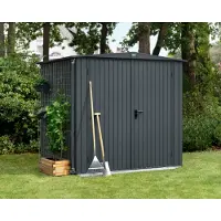 Hörmann Ecostar, Metall-Gerätehaus Trend mit Satteldach Typ 2, 259 x 248 cm, anthrazitgrau, 5,7 m², 2-flüglige Tür