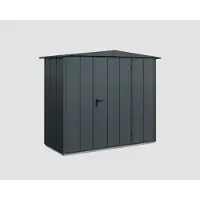 Hörmann Ecostar, Metall-Gerätehaus Elegant mit Satteldach Typ 1, 259 x 121 cm, anthrazitgrau, 2,6 m², 1-flüglige Tür