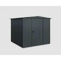 Hörmann Ecostar, Metall-Gerätehaus Trend mit Satteldach Typ 2, 259 x 248 cm, anthrazitgrau, 5,7 m², 1-flüglige Tür