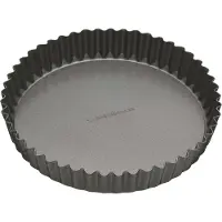 Masterclass - Runde geriffelte (Quiche) Backform mit losem Boden - 25 cm - Grau