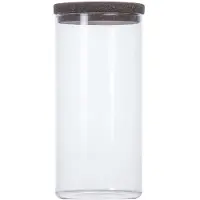 Sagaform Küchenbehälter, Borosilikatglas/Kork, 1,5 l, Ø 10 x 22,5 cm Natur /