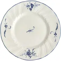 Villeroy & Boch Brotteller "Brotteller Vieux Luxembourg ø 15,5 cm weiß-blau"