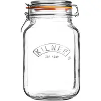 Kilner Quadratisches Bügelverschluss Glas, 1,5 Liter