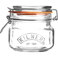 Kilner Glas 0,5 l. Quadratische Clip -Top -Glas
