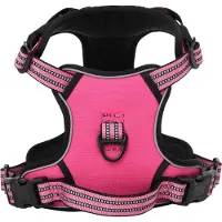 vidaXL Hundegeschirr mit Leine & Halsband Verstellbar Rosa L