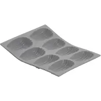 De Buyer ELASTOMOULE Madeleine-Silikonform F r 9 Madeleines Einfach zu verwenden und zu reinigen Sp lmaschinenfest