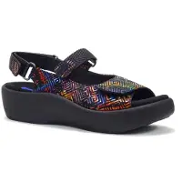 Wolky Sandalen Jewel Corza Damen Print Black Multi-Schuhgröße 44