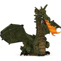 Papo Grüner feuerspeiender Drache m. Flügel - L: 15, 4 cm - - One Size - Spielzeugfiguren