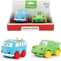 Toi-Toys - LITTLE STARS - 2 weiche PVC-Autos - Cartoon vehicles Baby Spielzeugautos Autos Fahrzeug