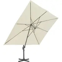 vidaXL Ampelschirm mit Aluminiummast 400 x 300 cm Sand
