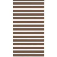 vidaXL Doppelrollo Braun 130x230 cm Stoffbreite 125,9 cm Polyester