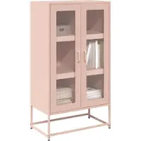vidaXL Highboard Rosa 68x39x123 cm Stahl