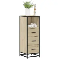 vidaXL Badschrank Sonoma-Eiche 35x37,5x100 cm Holzwerkstoff