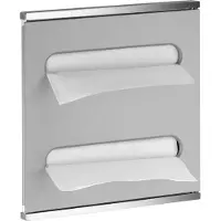 Keuco Plan Integral Modul Waschtisch 2 326 x 325 x 143 mm links mit Papiertuchspendern - verchromt/Aluminium lackiert - 44985011701