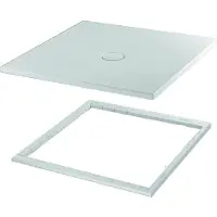 Bette BetteFloor Duschwanne mit Minimum-Wannenträger und BetteGlasur Plus, 1200x1200mm, 8721-403PLUS,T1