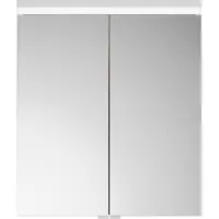 Burgbad Lin20 Spiegelschrank LED-Beleuchtung inklusive LED-Waschtischbeleuchtung,2 Türen, 600x700x1