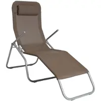 Merxx Gartenliege, Wellnessliege XXL,LxB: 154 x 67 cm - braun