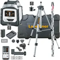 Laserliner Duraplane 360 Set 175 cm, Laser-Distanzmessgerät, m, Schwarz, Weiß, IP54, 25 m, 0,2 mm
