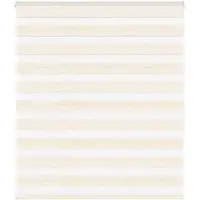 vidaXL Doppelrollo Marmorbeige 125x150cm Stoffbreite 120,9 cm Polyester