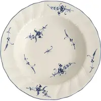 Villeroy & Boch Suppenteller "Suppenteller Vieux Luxembourg ø 22,5 cm weiß-blau"