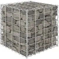 vidaXL Würfel-Gabionen-Hochbeet Stahldraht 40x40x40 cm