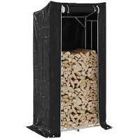 vidaXL Brennholzregal mit Regenschutz 100x60x200 cm Verzinkter Stahl