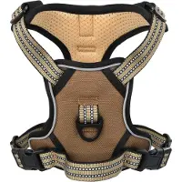 vidaXL Hundegeschirr mit Leine & Halsband Verstellbar Braun L