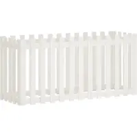 vidaXL Hochbeet Lattenzaun-Design Weiß 150x50x70 cm Massivholz Kiefer
