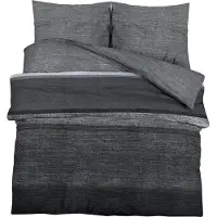 vidaXL Bettwäsche-Set Dunkelgrau 225x220 cm Baumwolle