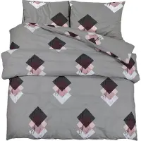 vidaXL Bettwäsche-Set Grau 225x220 cm Baumwolle