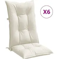 vidaXL Hochlehner-Auflagen 6 Stk. 120 x 50 x 7 cm Stoff