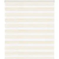 vidaXL Doppelrollo Marmorbeige 130x150cm Stoffbreite 125,9 cm Polyester