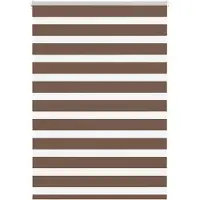 vidaXL Doppelrollo Braun 105x150 cm Stoffbreite 100,9 cm Polyester