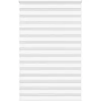 vidaXL Doppelrollo Weiß 145x200 cm Stoffbreite 140,9 cm Polyester