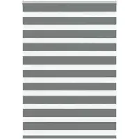 vidaXL Doppelrollo Dunkelgrau 110x150 cm Stoffbreite 105,9 cm Polyester