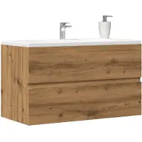 vidaXL Waschbeckenunterschrank Artisan-Eiche 90x38,5x45 Holzwerkstoff